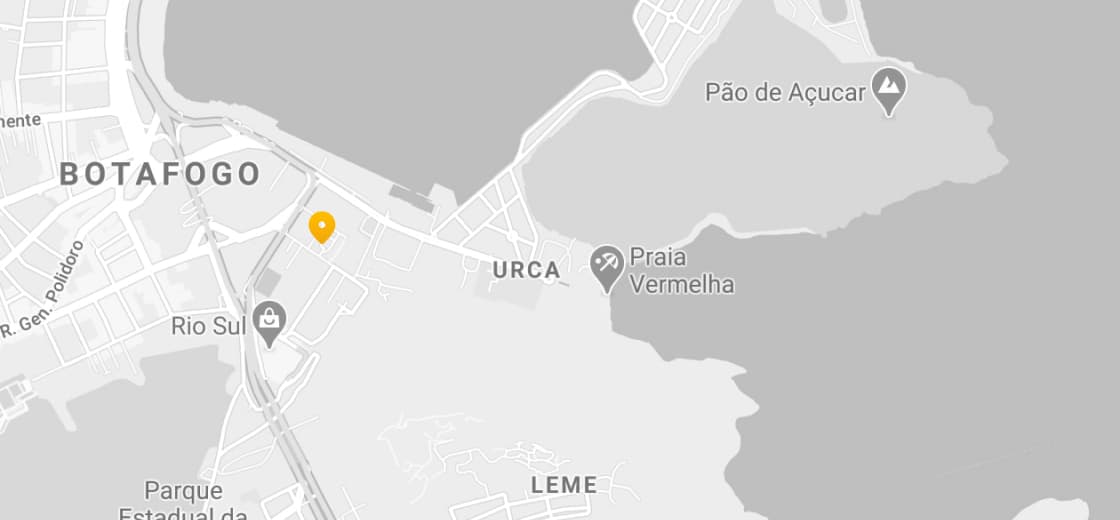 Mapa com a localização da loja do Rio de Janeiro
